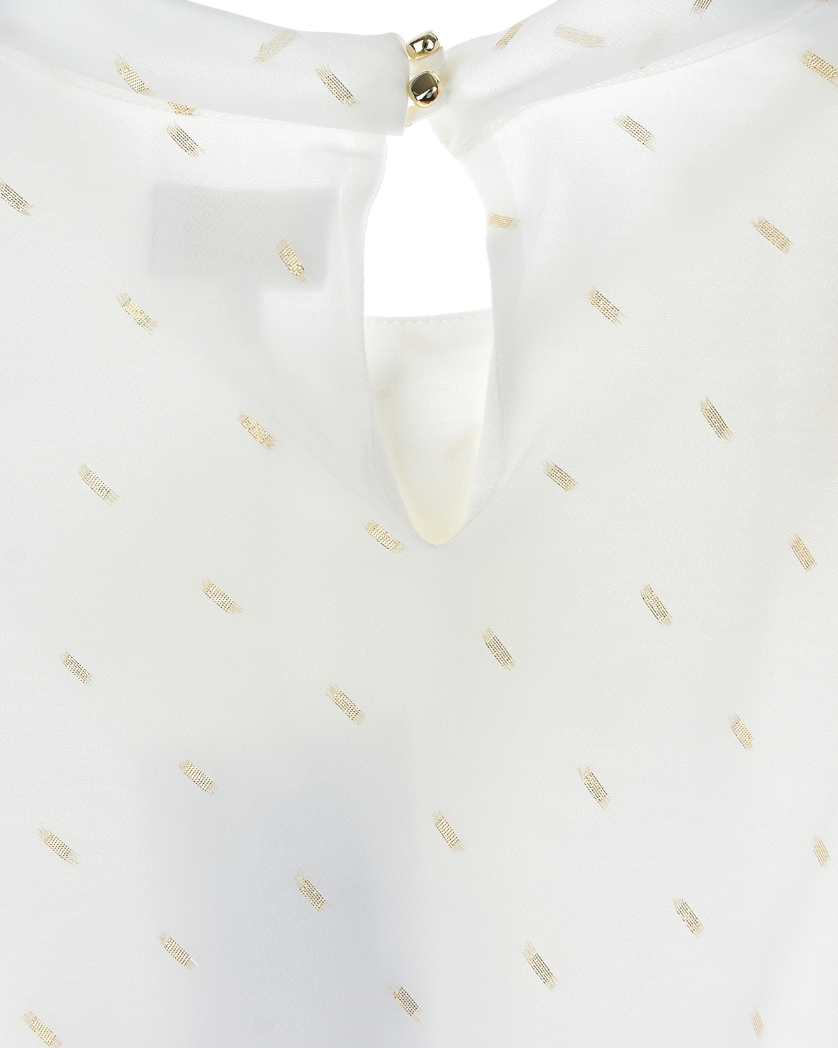 Белое платье с золотистой вышивкой Aletta детское - фото 4