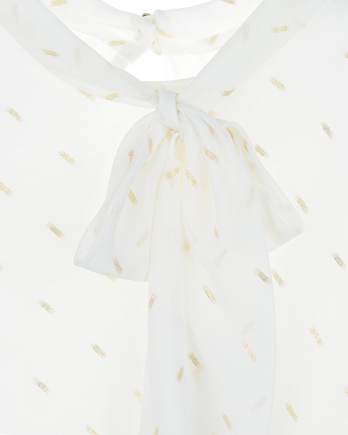 Белое платье с золотистой вышивкой Aletta детское - фото 5