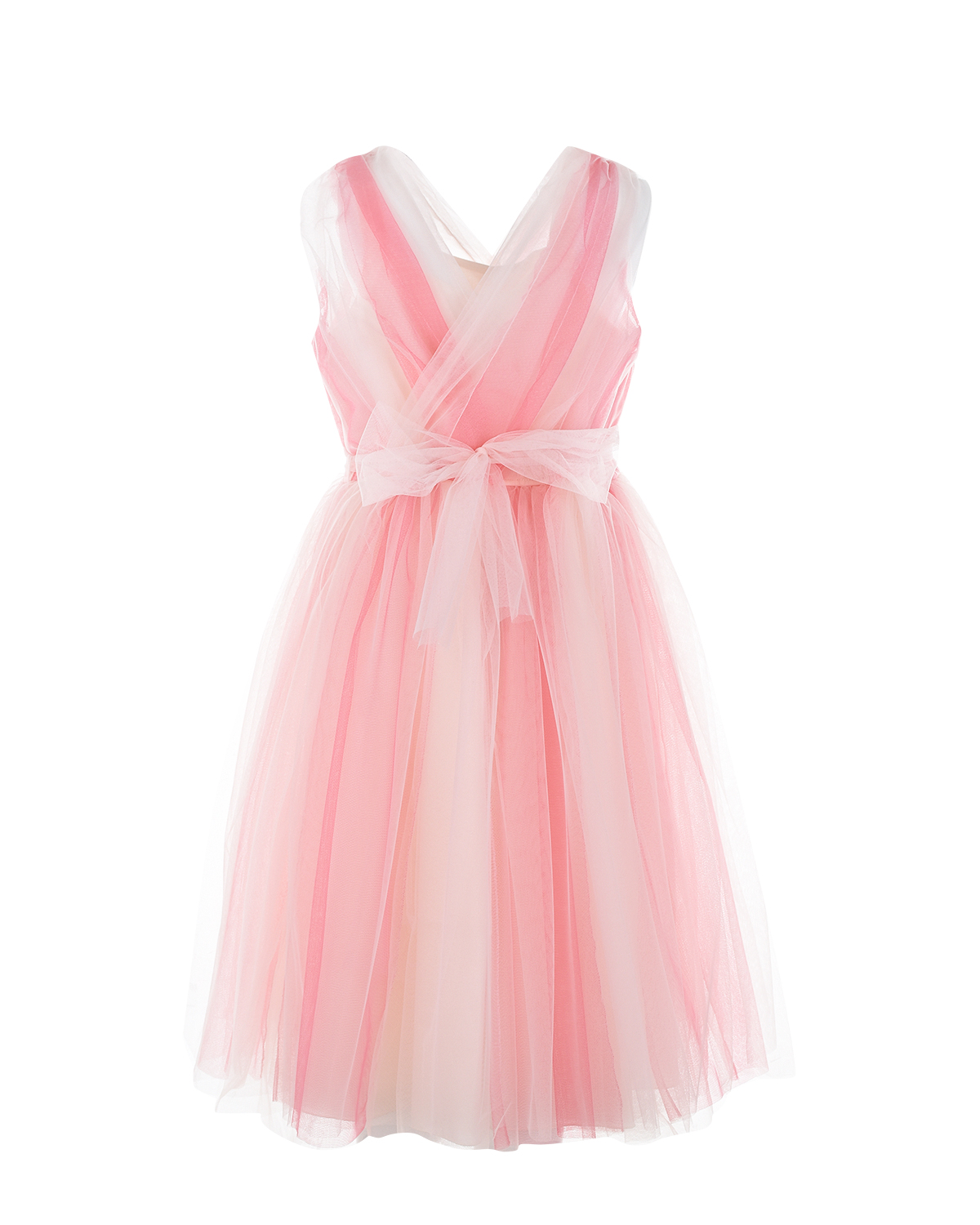 Розовое платье с поясом Aletta детское - фото 2