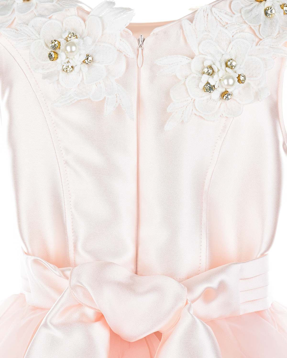 Розовое платье с аппликациями Aletta детское - фото 5