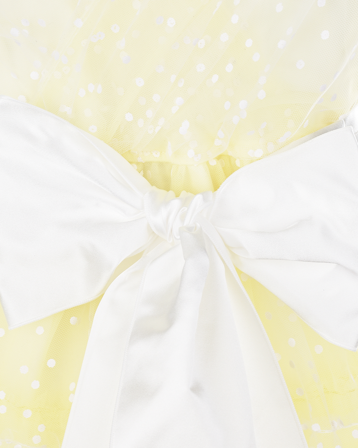 Лимонное платье с белым поясом Aletta детское - фото 5