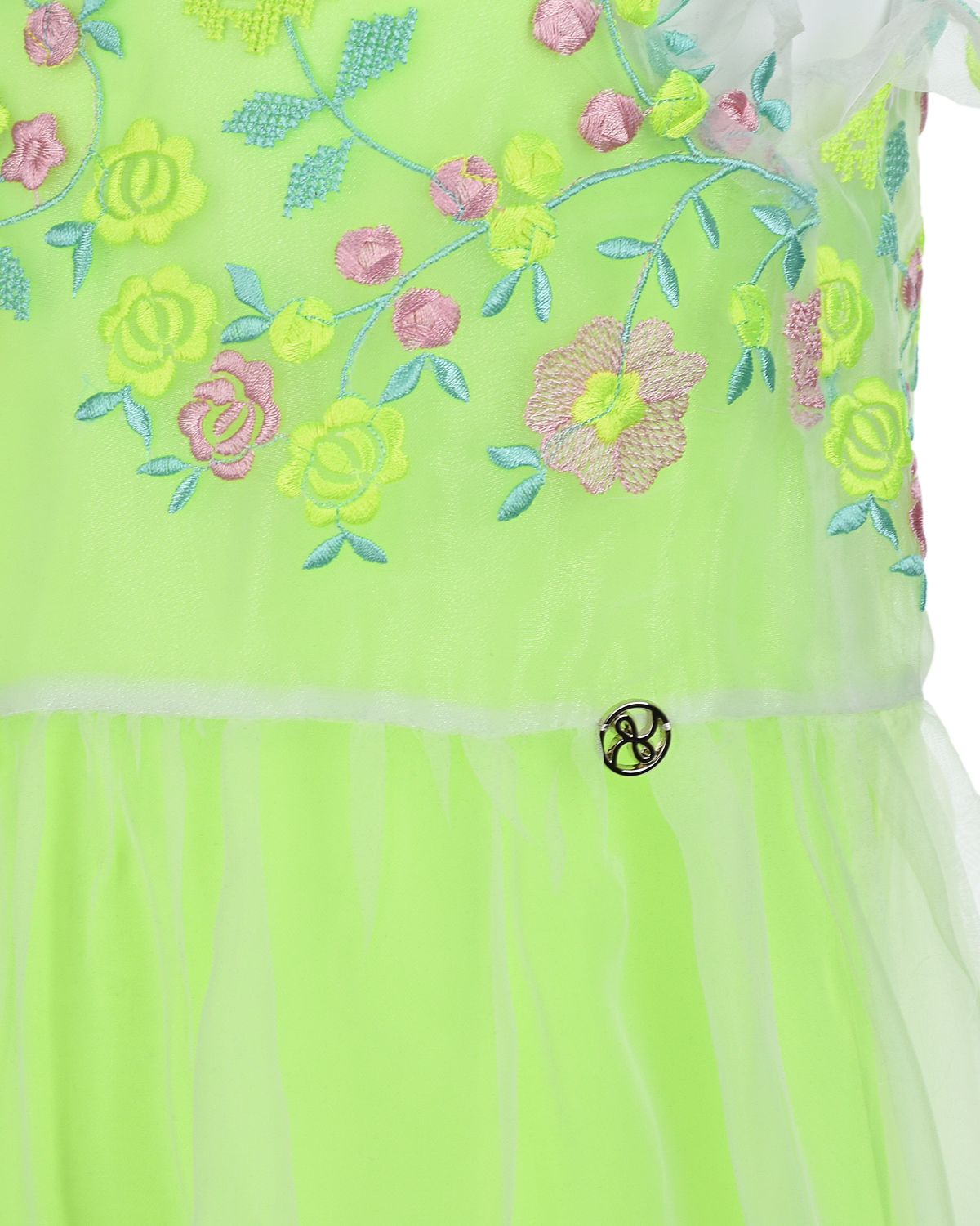 Нарядное платье с вышивкой Dan Maralex детское, размер 128, цвет мультиколор - фото 4