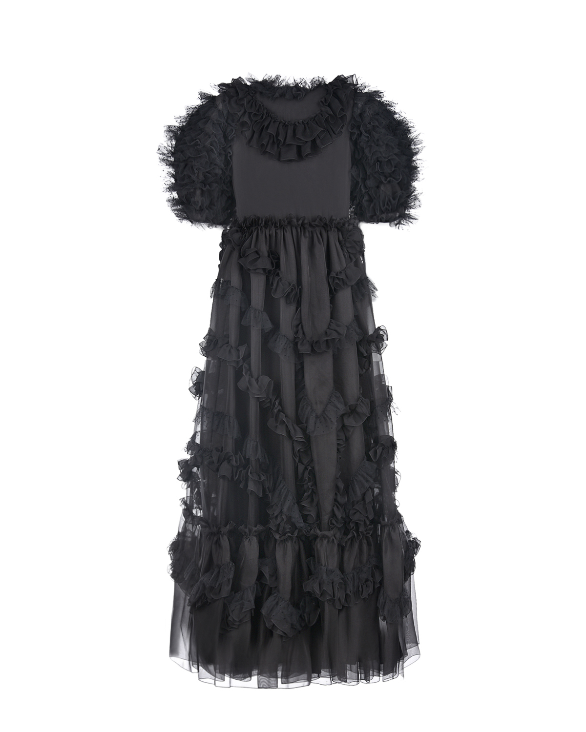 

Шелковое платье с рюшами Dolce&Gabbana, Черный, Шелковое платье с рюшами Dolce&Gabbana