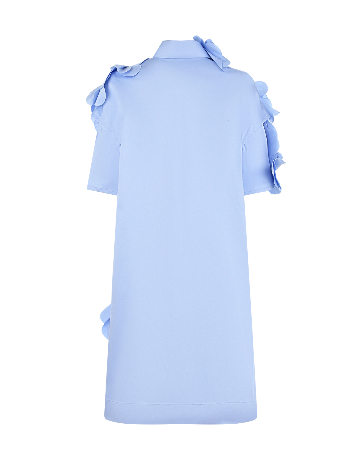 Голубое платье с объемнми аппликациями Nikolia детское, размер 152, цвет голубой - фото 2