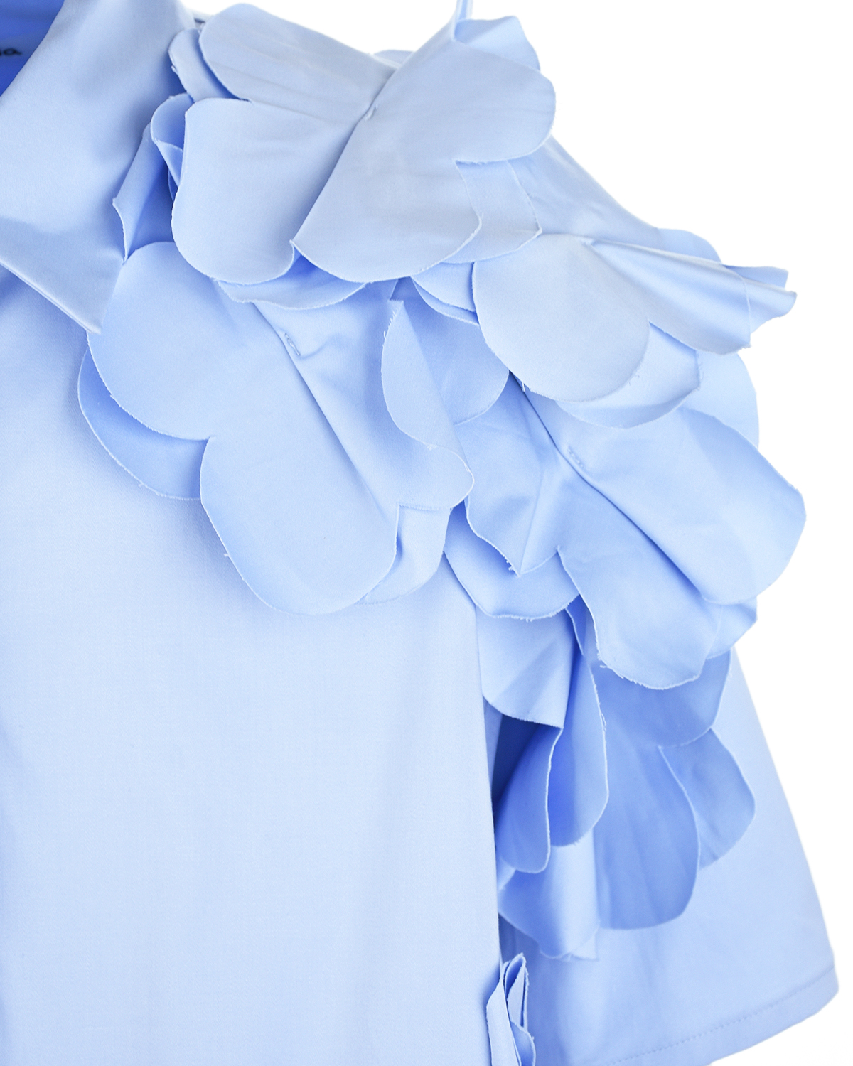 Голубое платье с объемнми аппликациями Nikolia детское, размер 152, цвет голубой - фото 4
