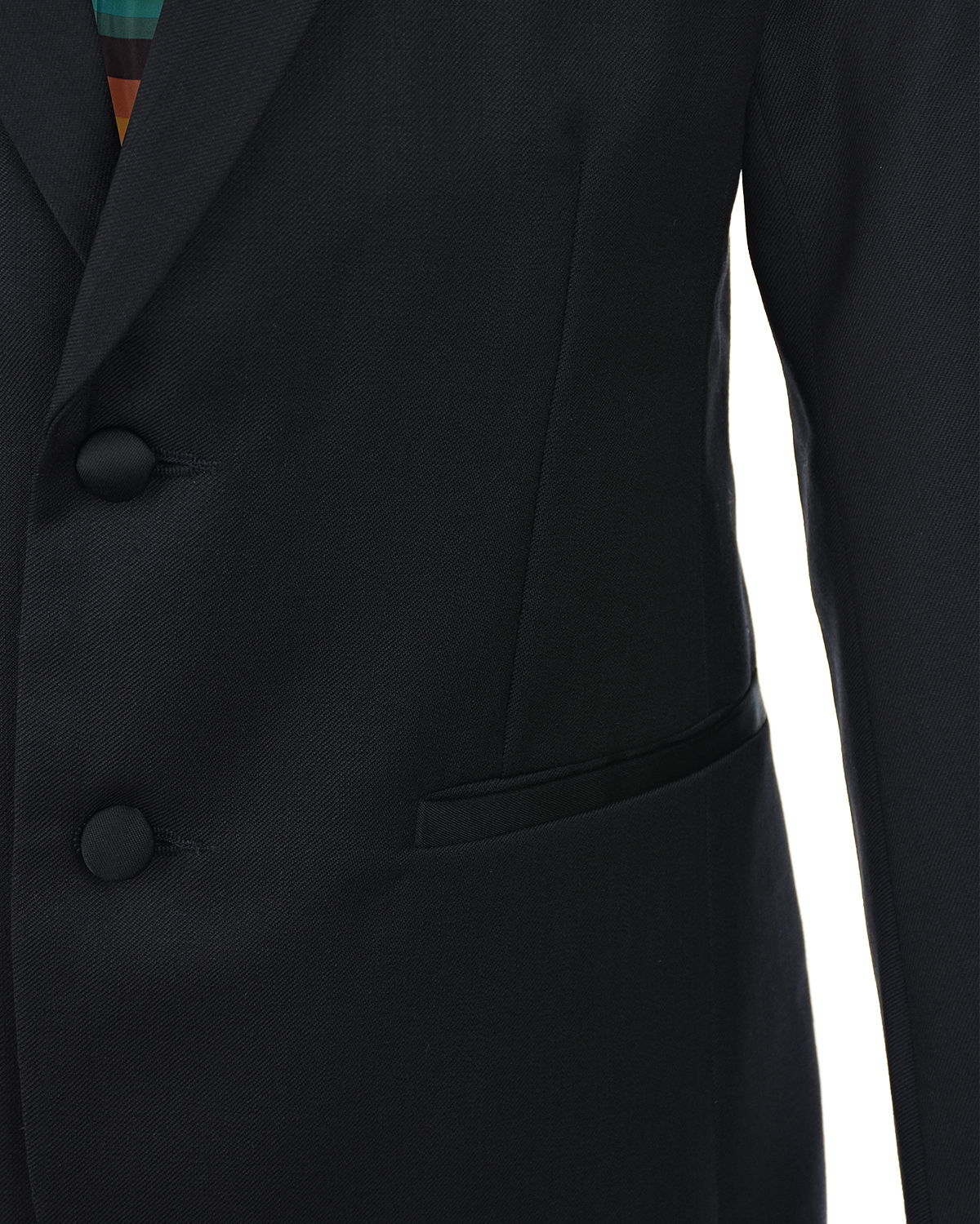 Черный пиджак с подкладкой в полоску Paul Smith детский - фото 4