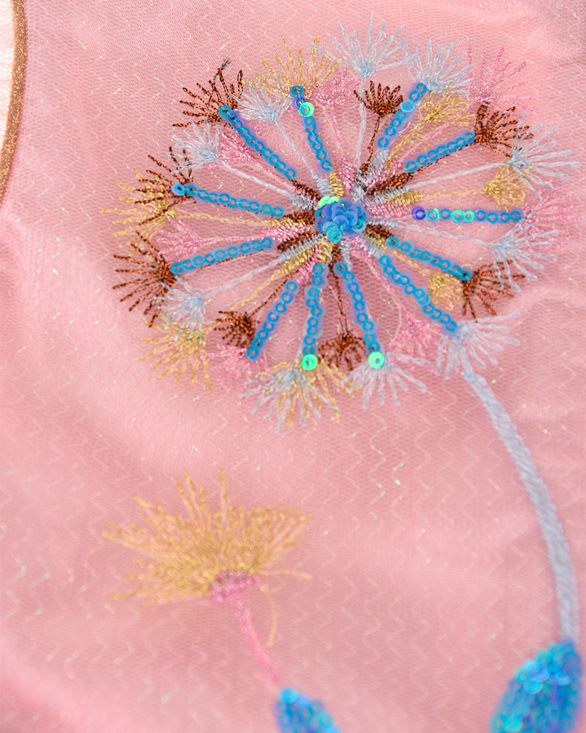 Розовое платье с цветочной вышивкой Eirene детское - фото 6
