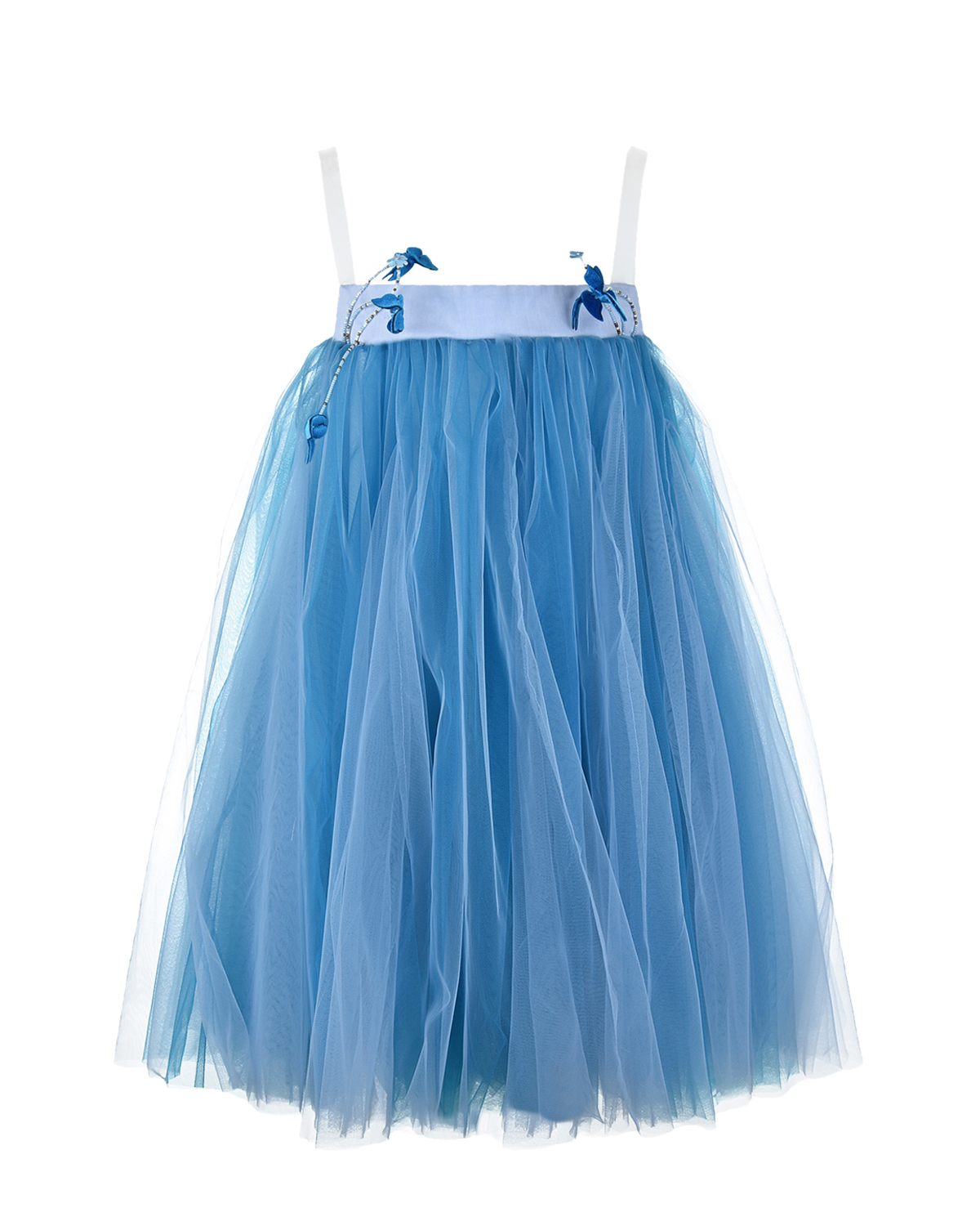 Купить Голубое платье с цветами Nikolia детское, Голубой, 100% полиэстер