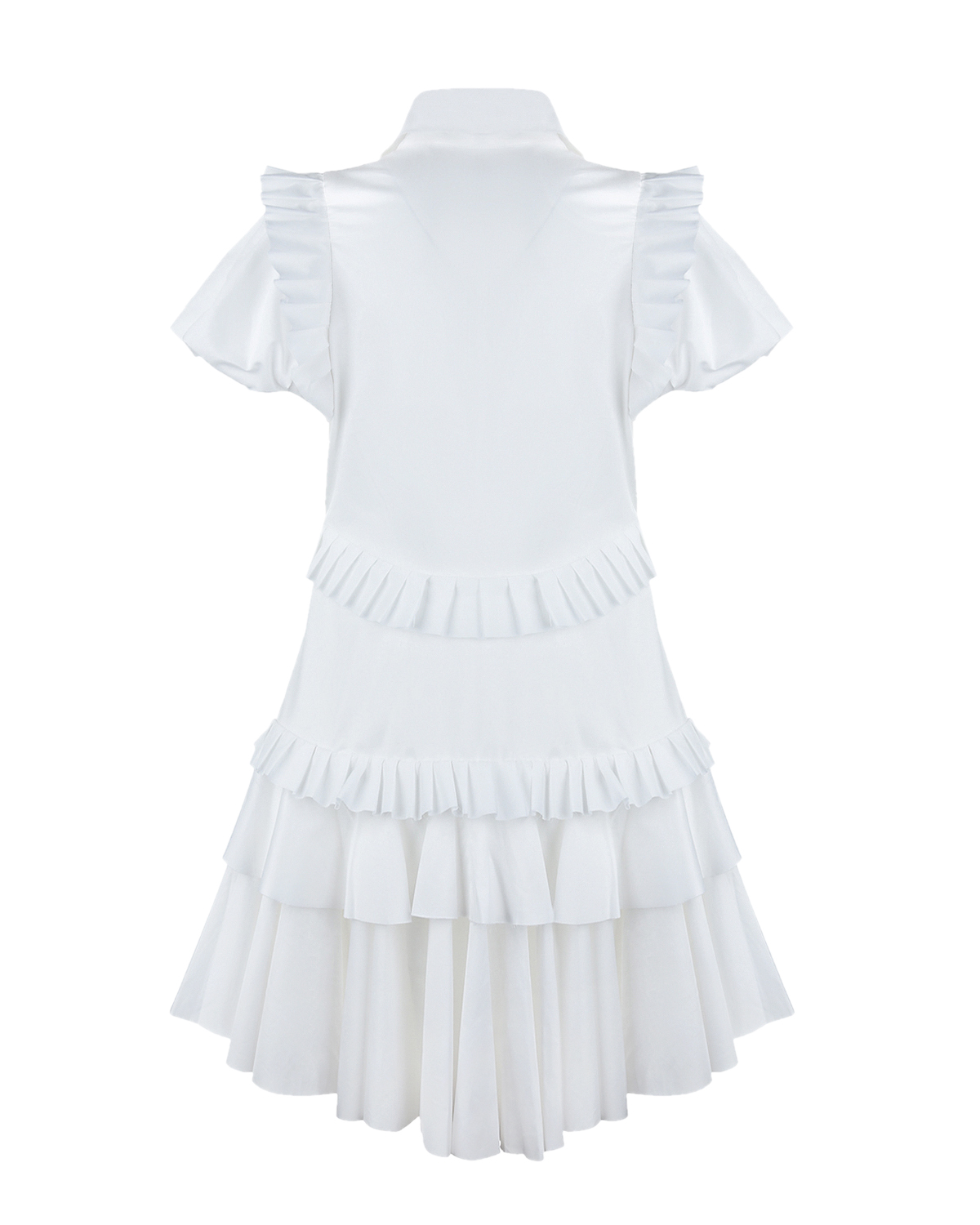 Белое платье с рукавами-фонариками Nikolia детское, размер 128, цвет белый - фото 3