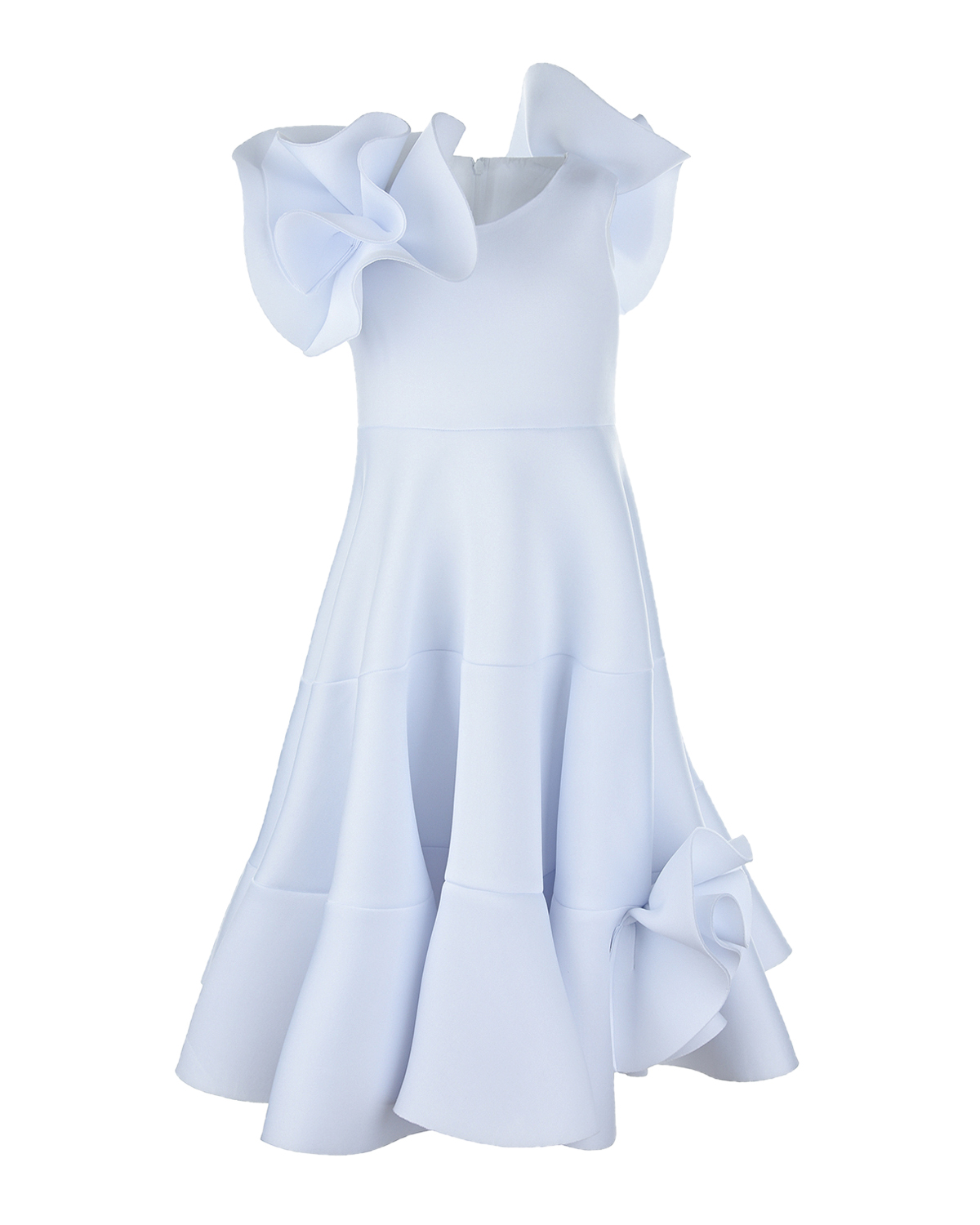 Платье с воланами Nikolia, Белый, 100% полиэстер  - купить со скидкой