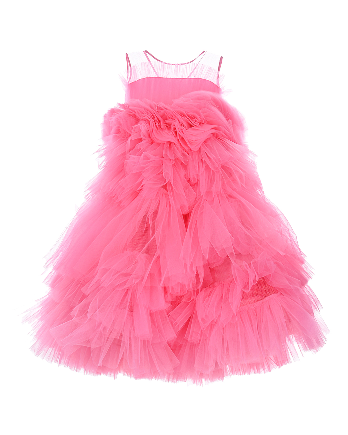 Розовое платье с пышной юбкой Sasha Kim детское, размер 104, цвет розовый - фото 1