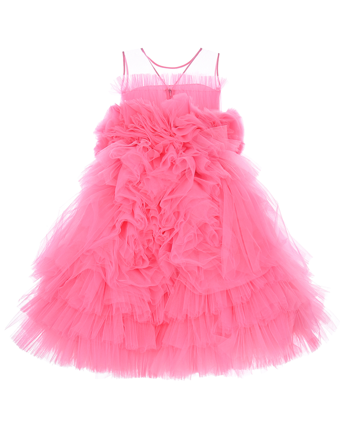 Розовое платье с пышной юбкой Sasha Kim детское, размер 104, цвет розовый - фото 2