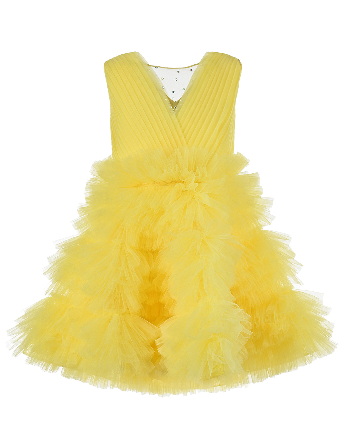 Желтое платье с пышной юбкой Sasha Kim детское, размер 128, цвет желтый - фото 1
