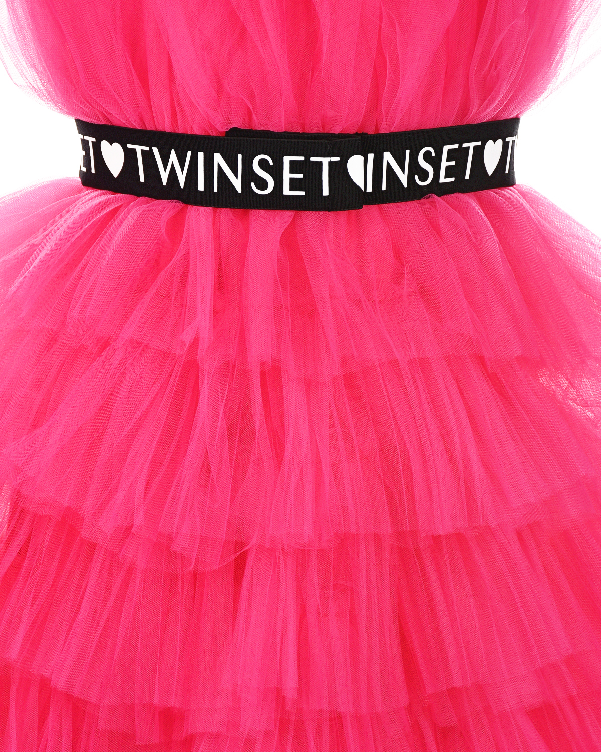 Многослойное платье цвета фуксии TWINSET детское, размер 152 - фото 3