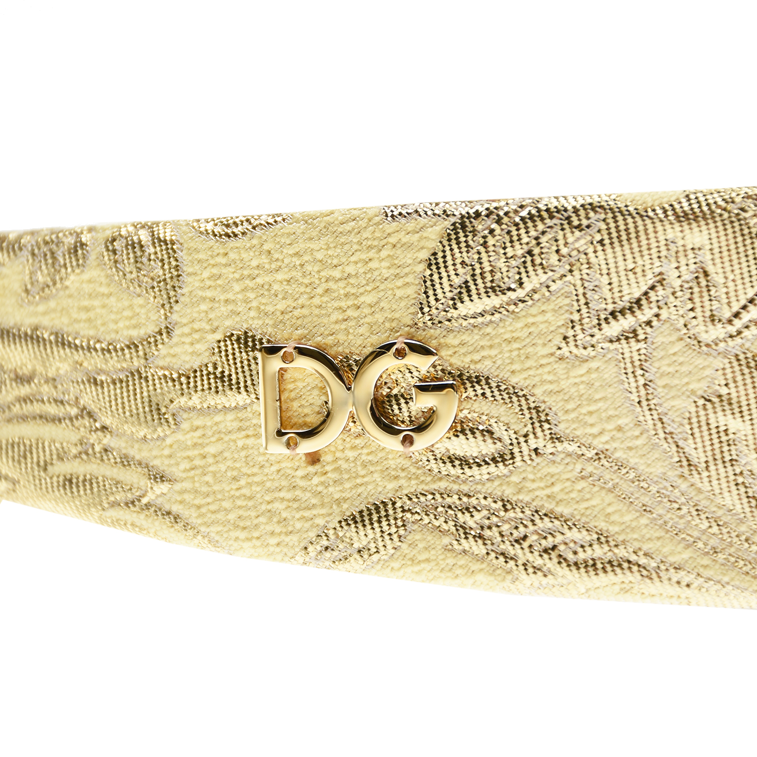 Жаккардовый ободок с растительным орнаментом Dolce&Gabbana детский, размер unica, цвет золотой - фото 4