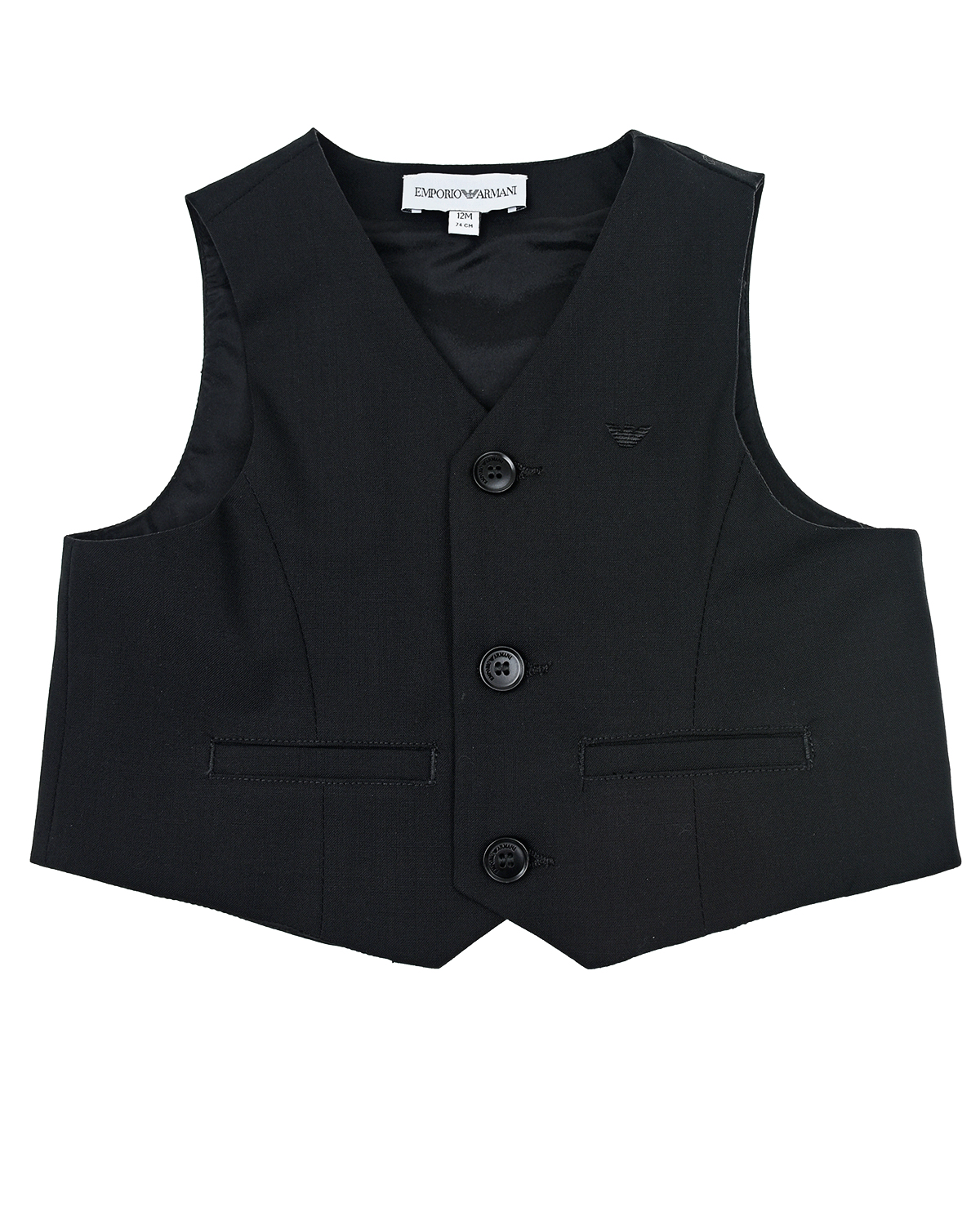 Комплект: брюки, рубашка и жилет Emporio Armani детский, размер 80, цвет мультиколор - фото 6