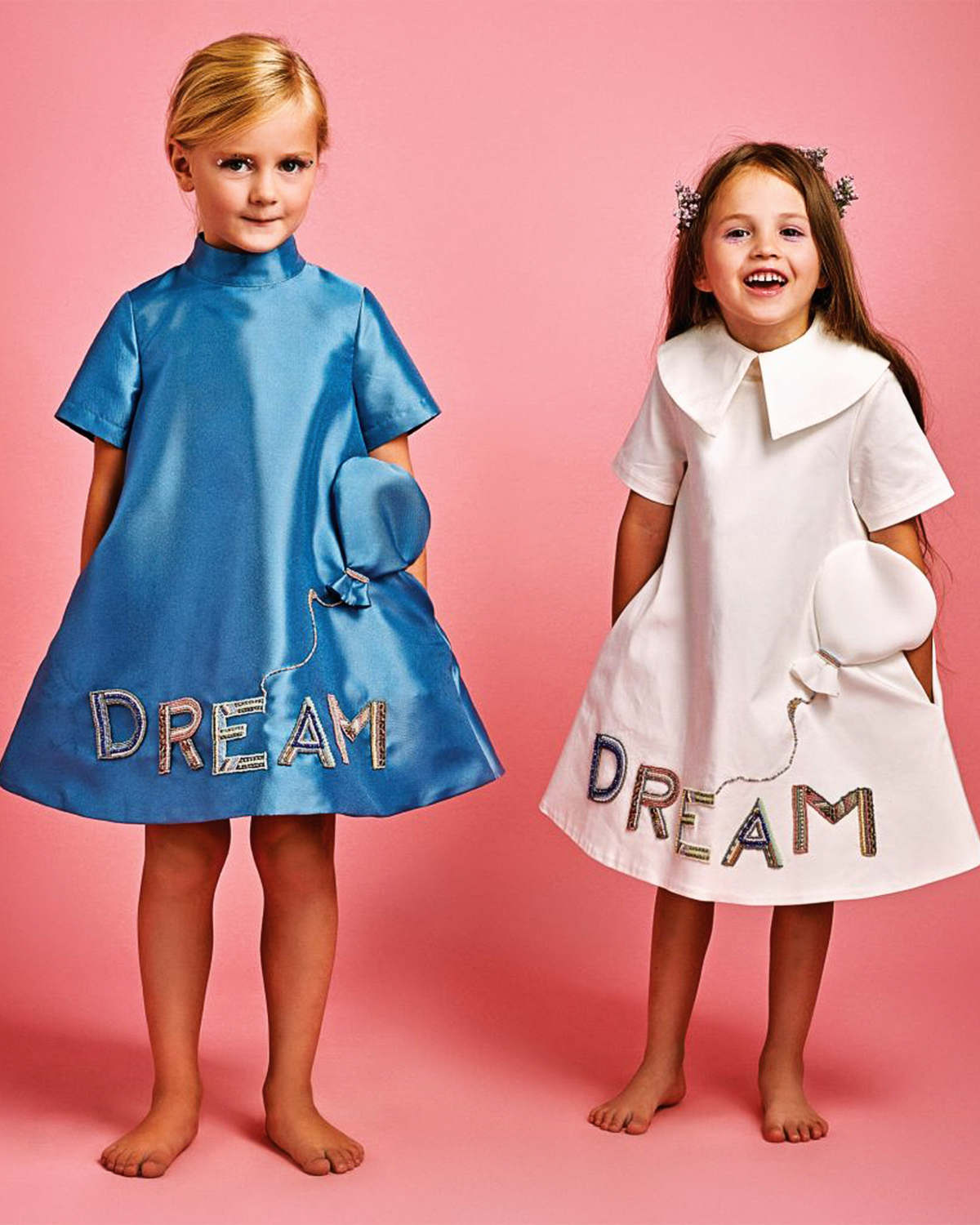 Платье с вышивкой "DREAM" Nikolia детское, размер 104, цвет белый - фото 2