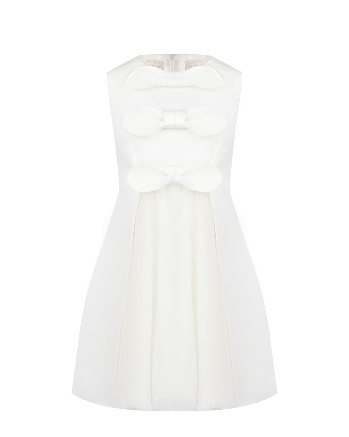 Белое платье с бантами Genny, размер 116, цвет белый - фото 1