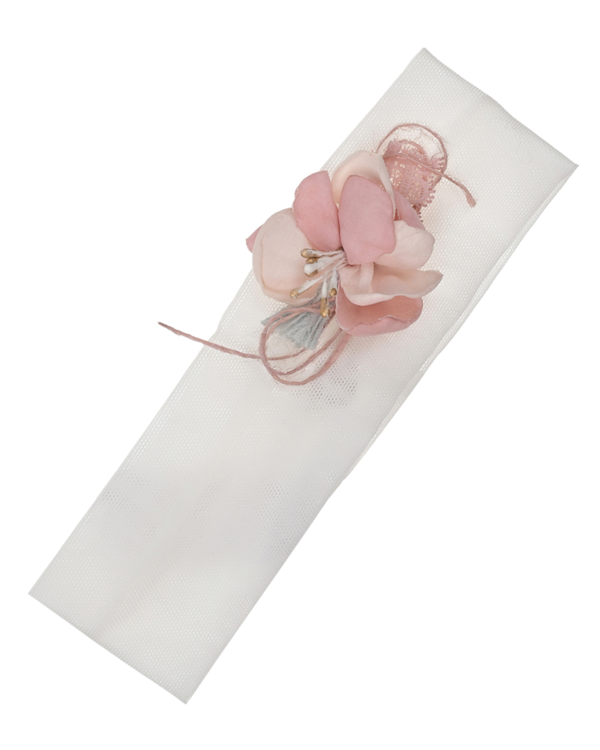 Белая повязка с розовым цветком Amaya, размер unica