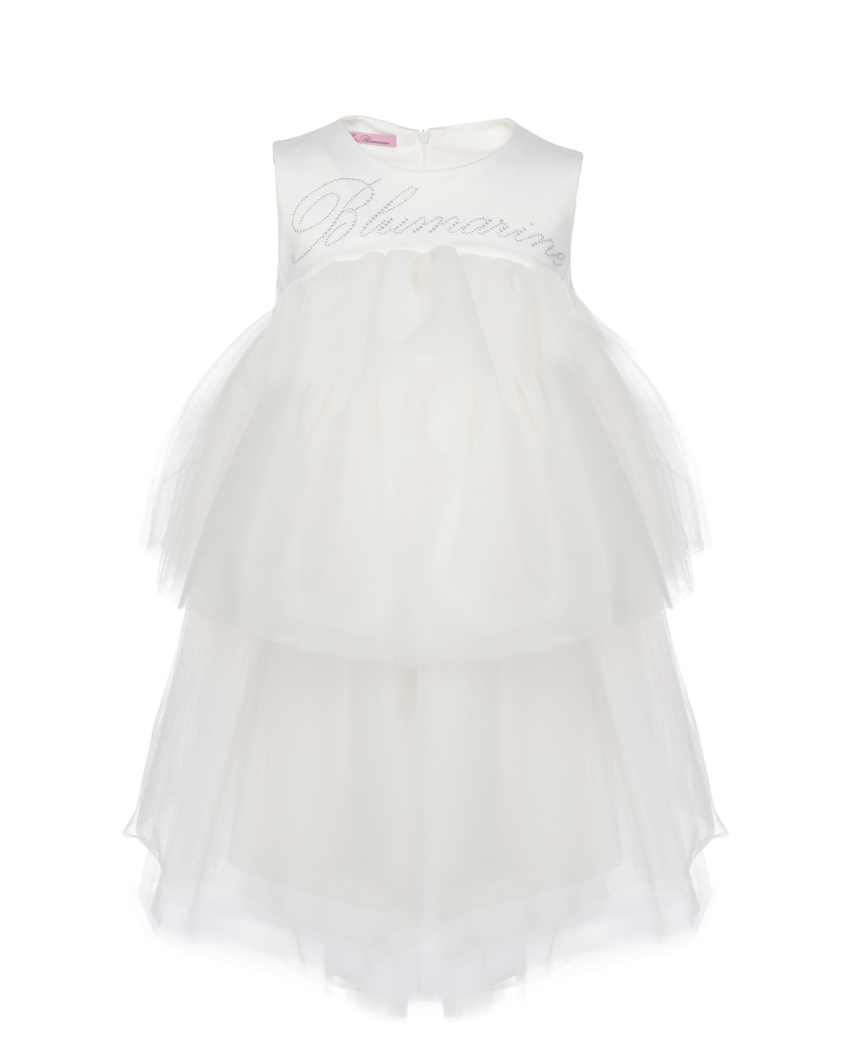 Белое платье с пышной юбкой Miss Blumarine, размер 116, цвет белый - фото 1