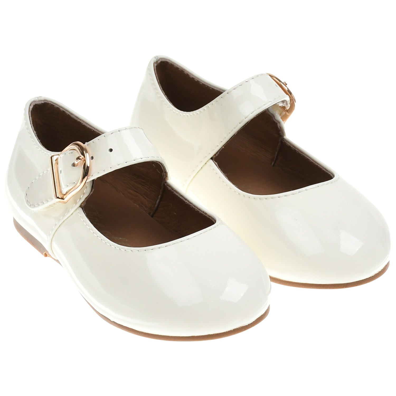 Белые лакированные туфли на застёжках Age of Innocence, размер 22, цвет нет цвета