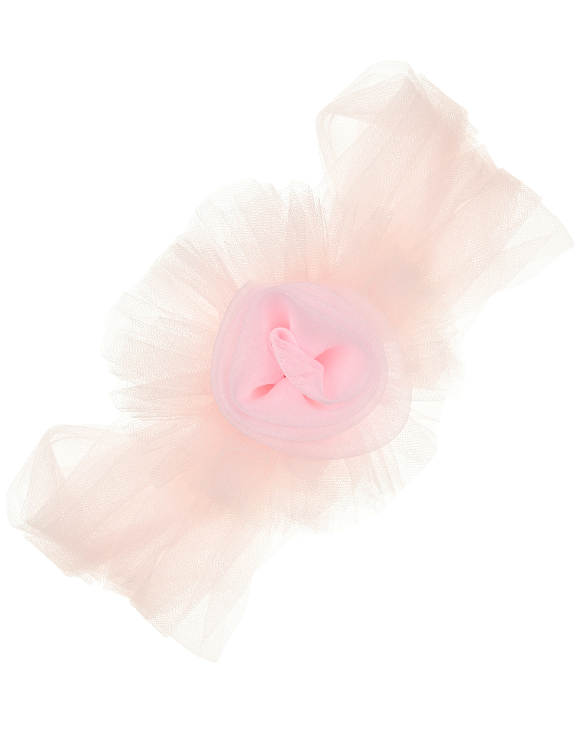 Повязка с крупным цветком, розовая Baby A, размер unica