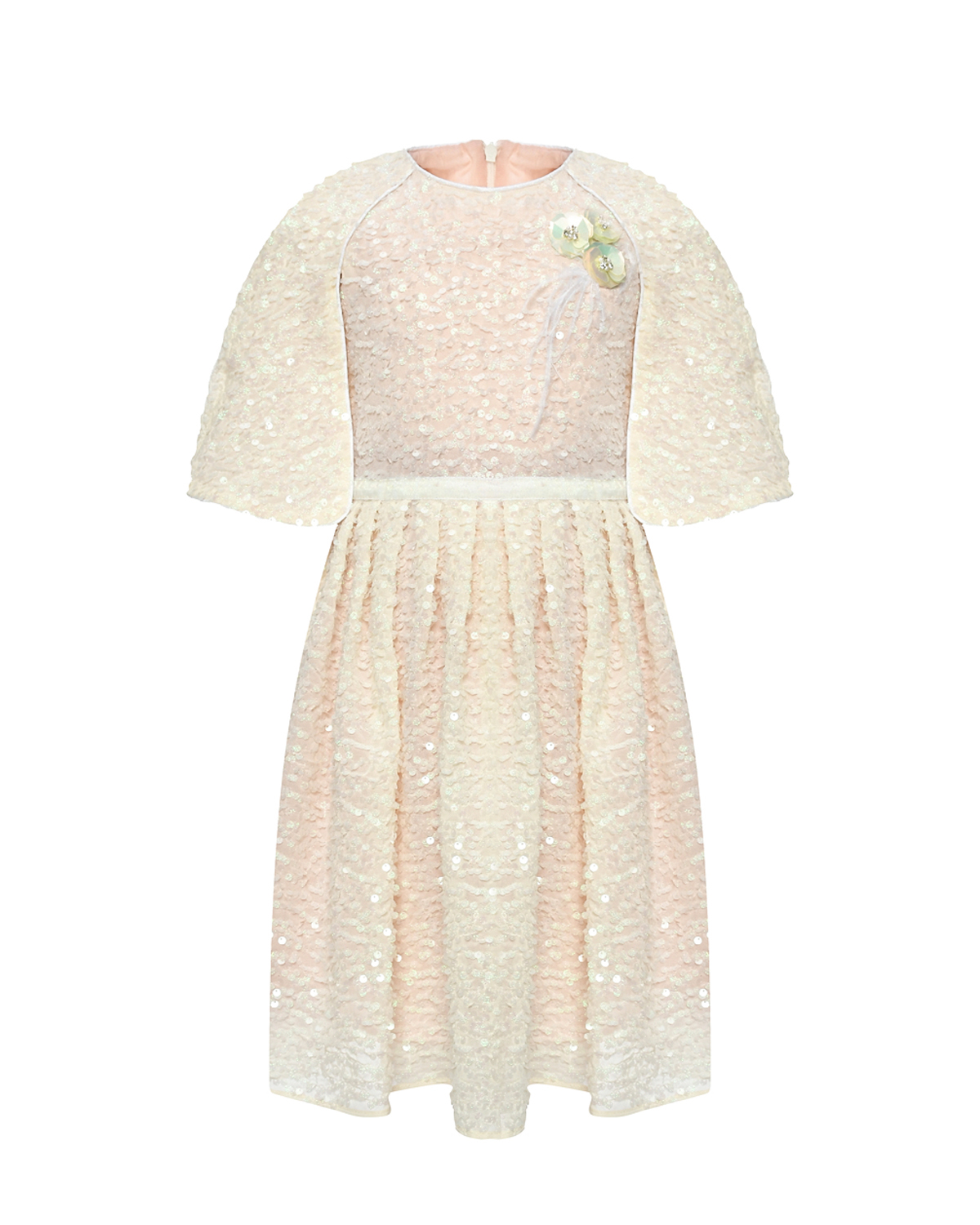 Платье с пайетками рукава-накидки, светло-розовое Eirene, размер 152, цвет нет цвета - фото 1