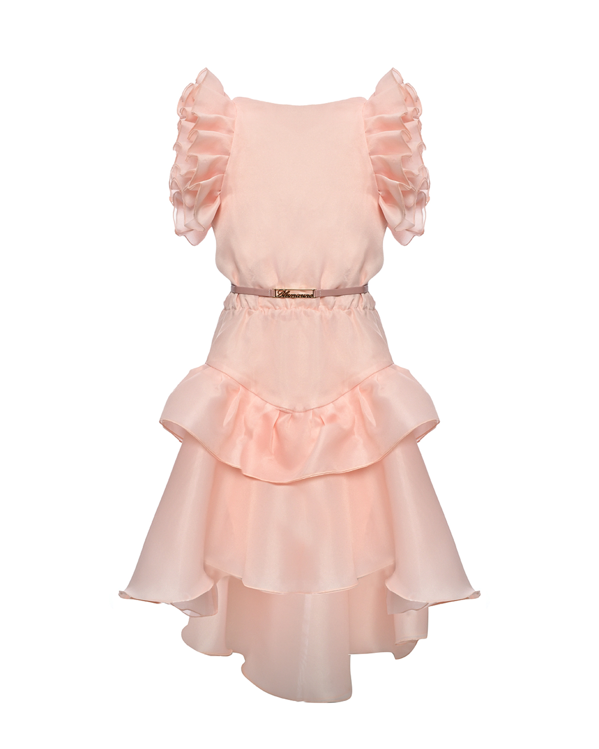 Платье с рюшами Miss Blumarine, размер 140, цвет розовый - фото 1