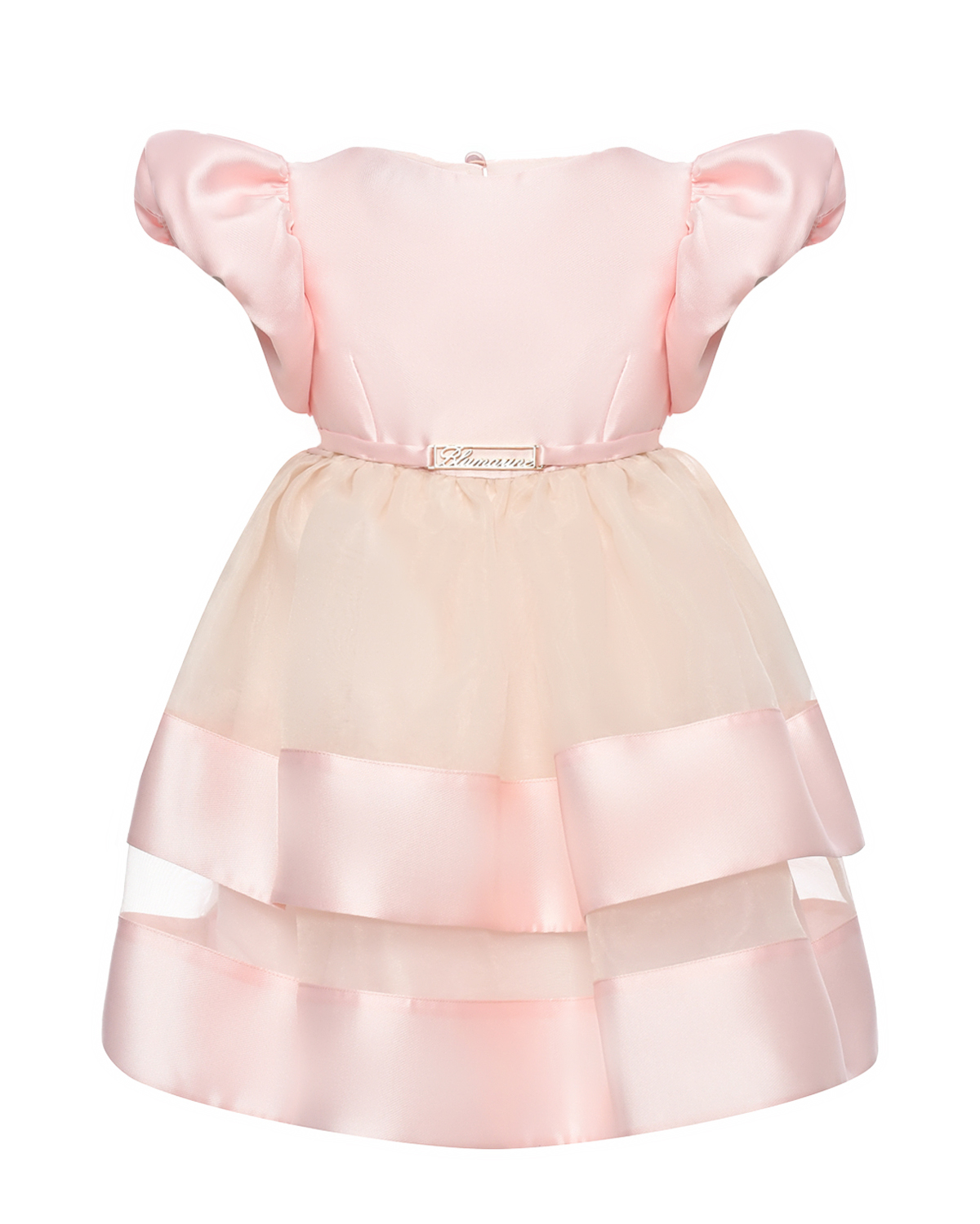 Платье с короткими рукавами, розовое Miss Blumarine, размер 104, цвет нет цвета - фото 1