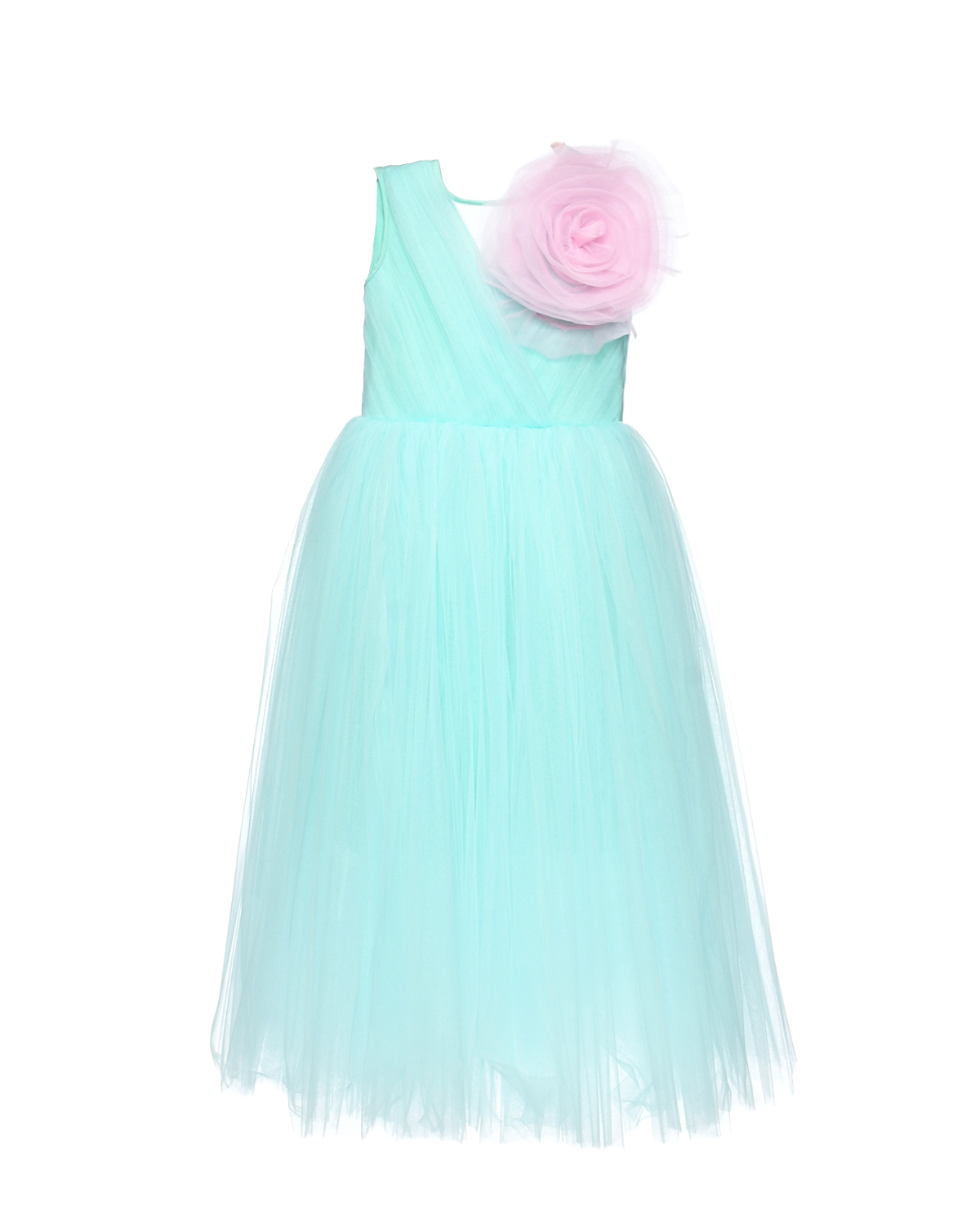 Платье с крупной розой Sasha Kim, размер 116, цвет нет цвета