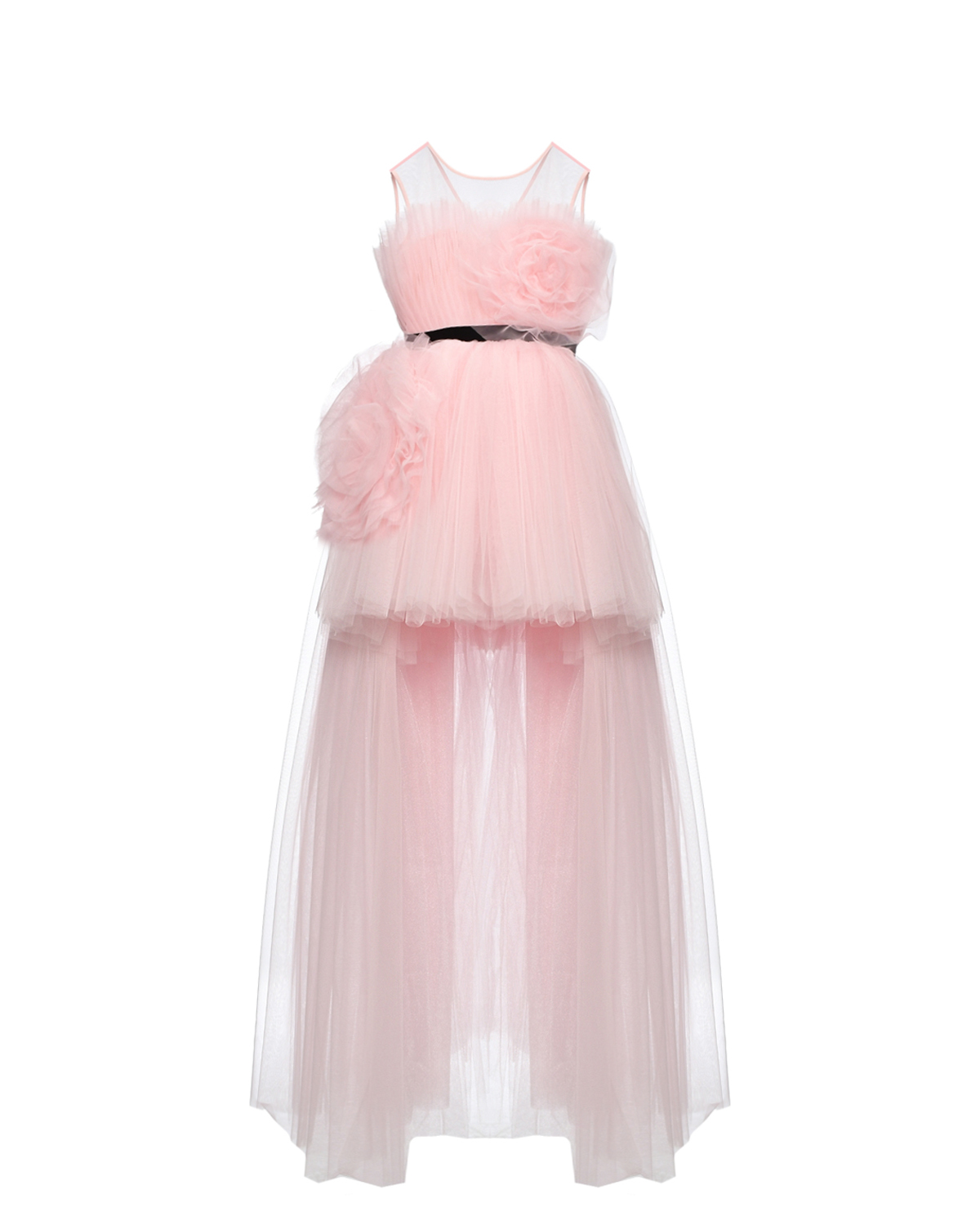 Платье пышное с прозрачным верхом, светло-розовое Sasha Kim