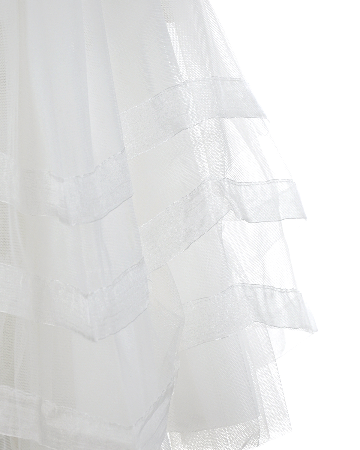 Белое платье с кружевным верхом и юбкой из органзы Aletta детское - фото 4