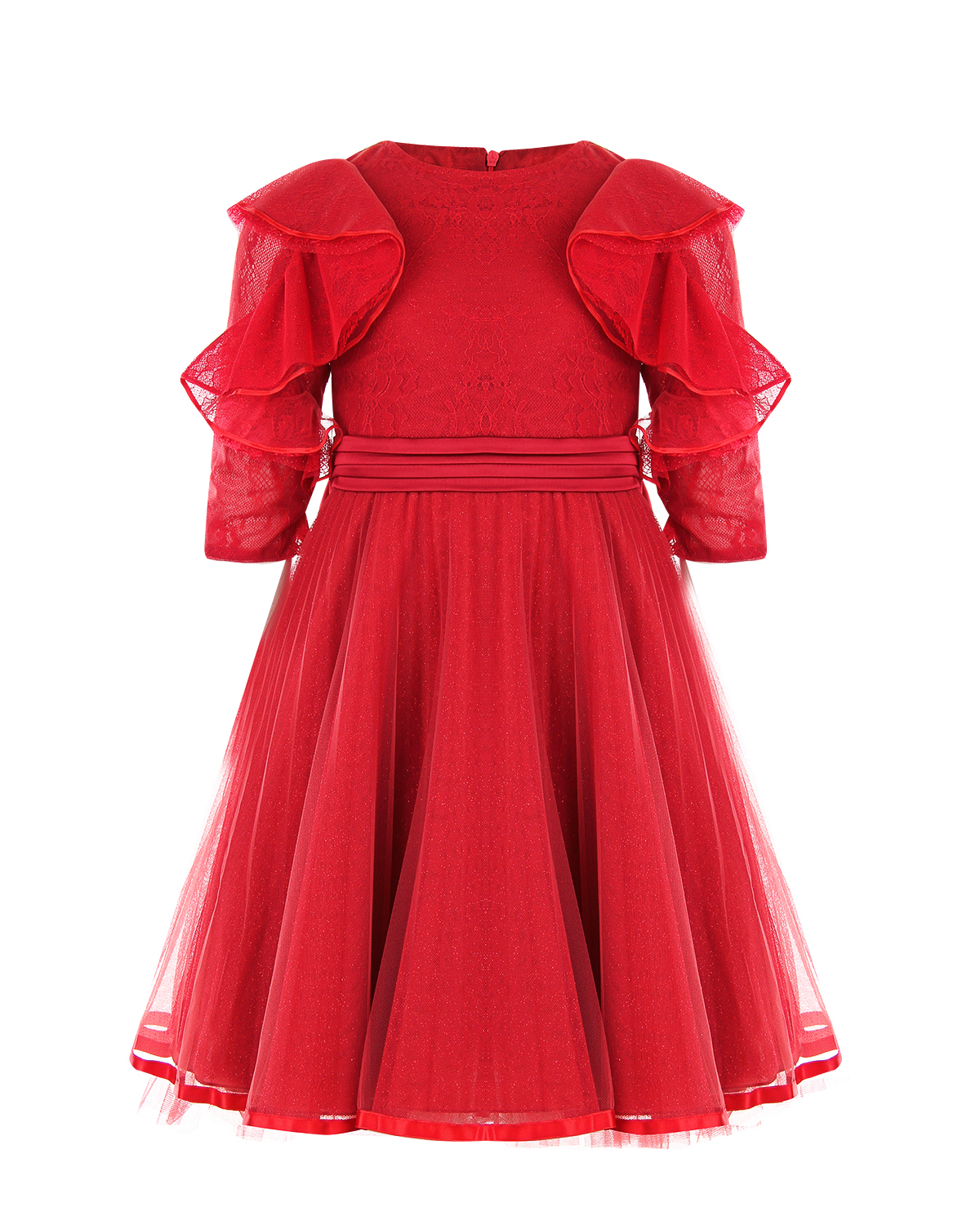 Красное платье с оборками Aletta детское - фото 1