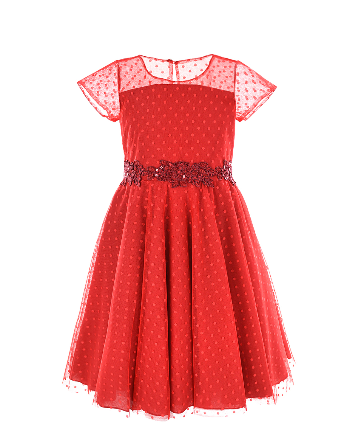 Красное платье с поясом Aletta детское, размер 110, цвет красный - фото 1