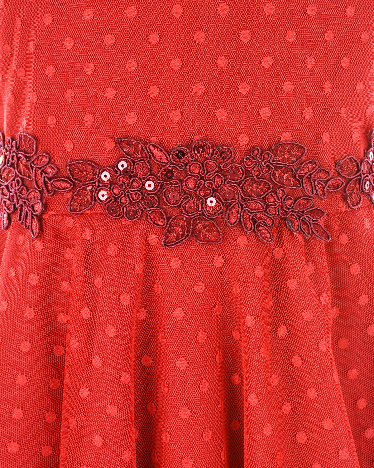 Красное платье с поясом Aletta детское, размер 110, цвет красный - фото 3