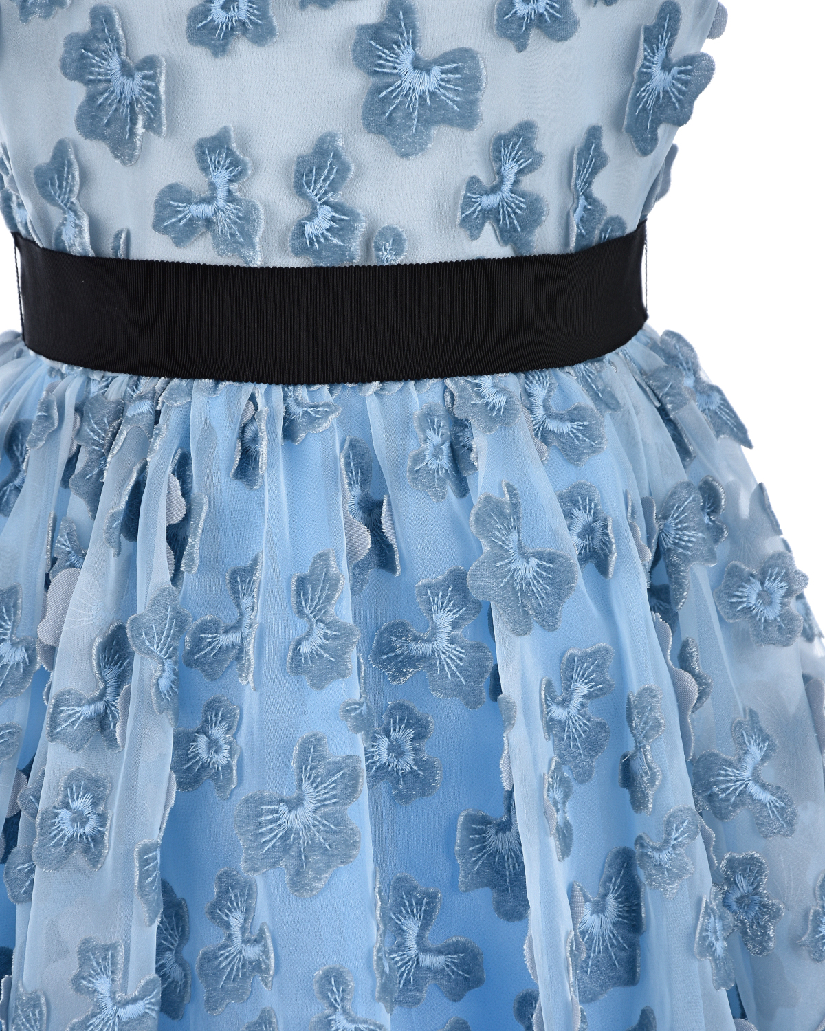 Длинное голубое платье Elie Saab детское, размер 140, цвет голубой - фото 3