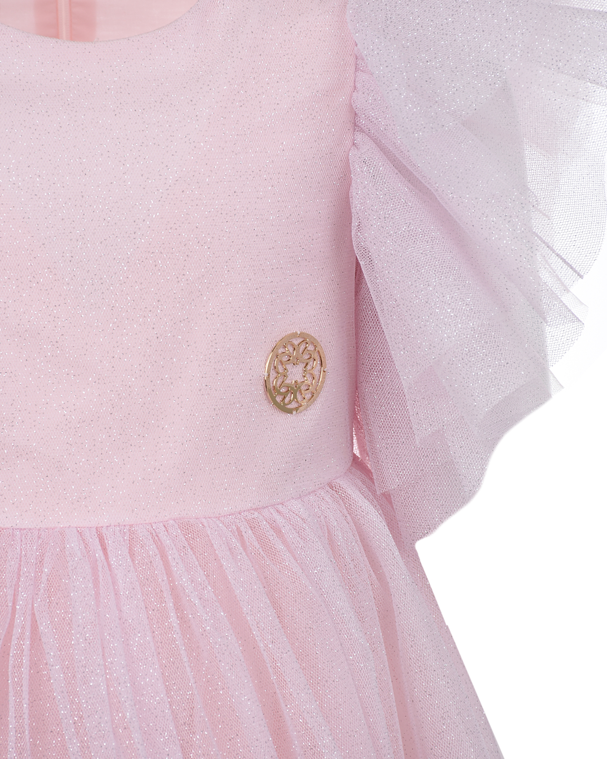 Розовое платье с рукавами крылышками Elie Saab детское, размер 104, цвет розовый - фото 5