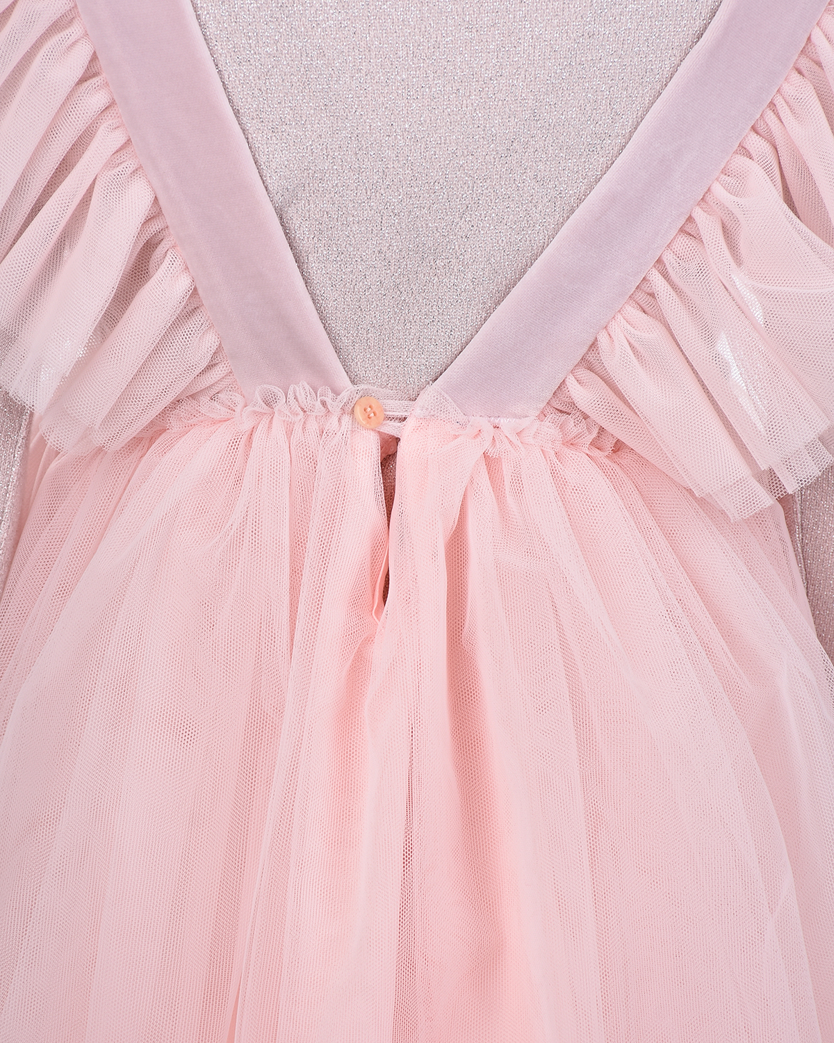 Нежно-розовое платье с юбкой из тюля IL Gufo детское, размер 116, цвет розовый - фото 4