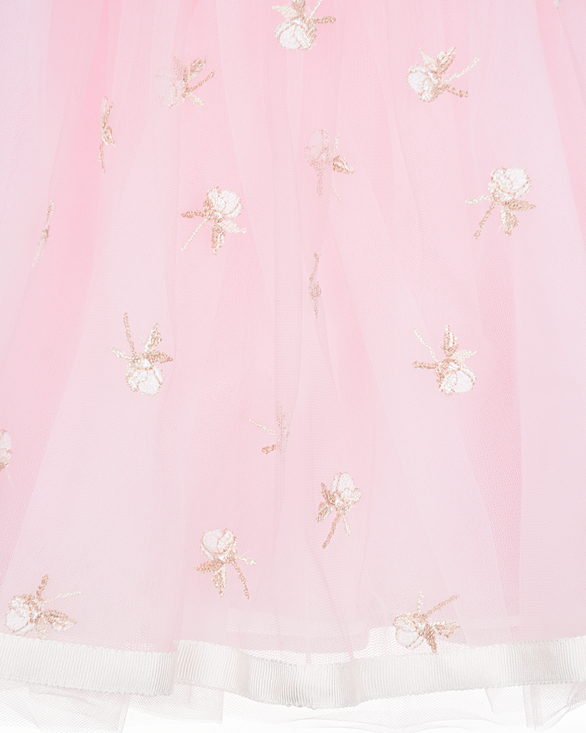 Розовое платье с золотой вышивкой Monnalisa детское, размер 80, цвет розовый - фото 5