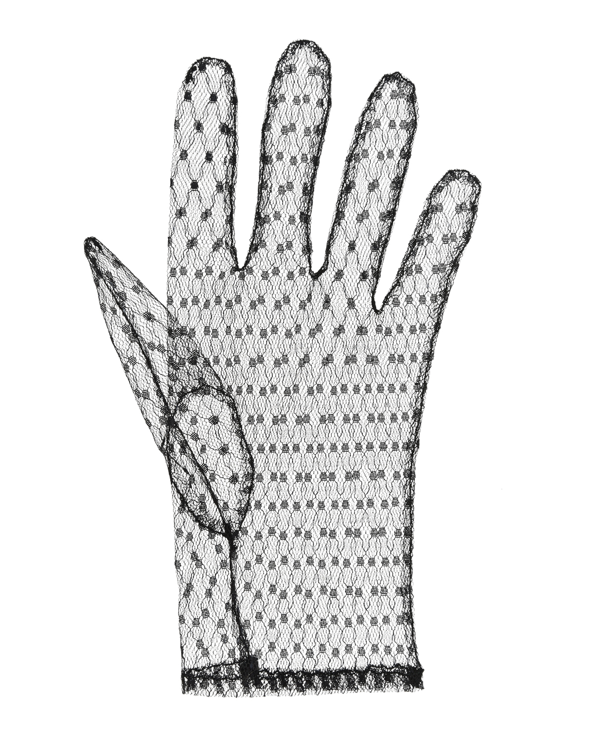 Перчатки театральные, сетка Prairie, размер S, цвет черный - фото 2