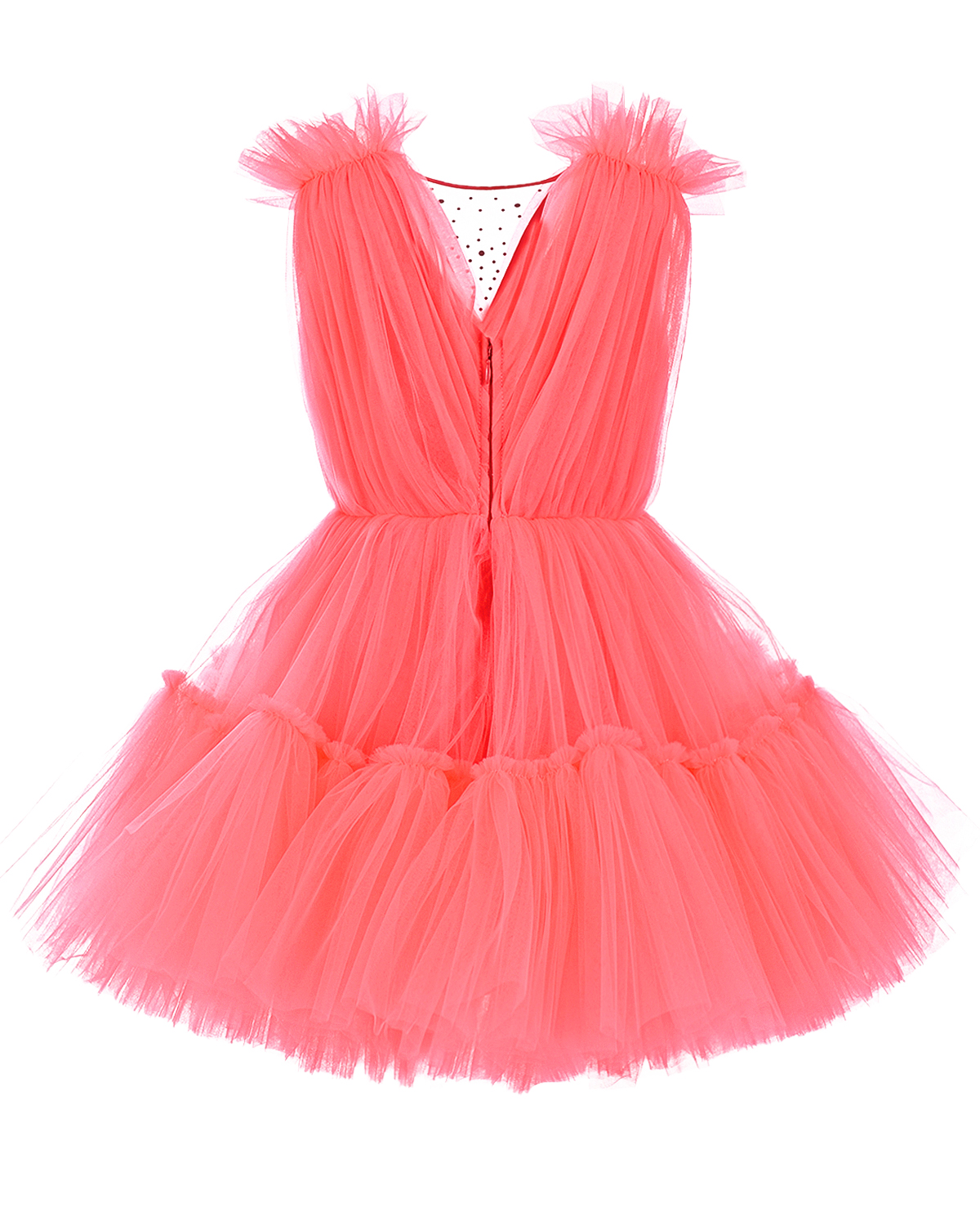 Розовое платье с декором из страз Sasha Kim детское, размер 116, цвет розовый - фото 2