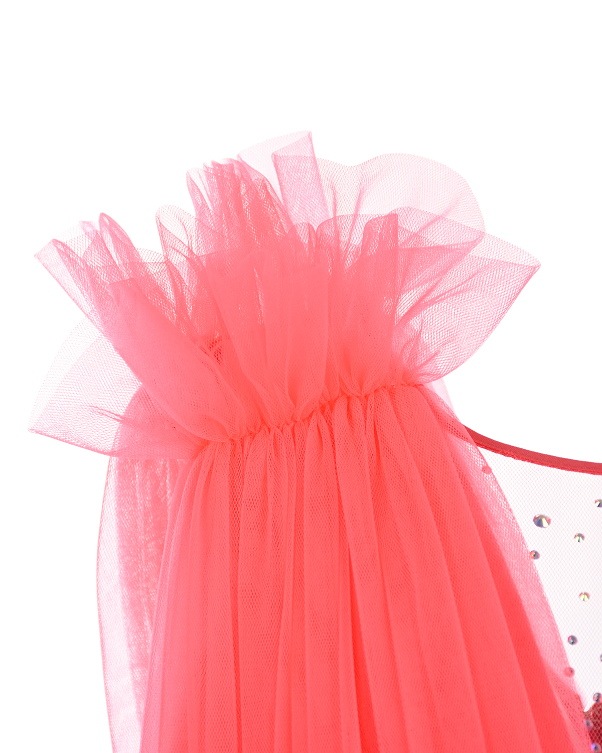 Розовое платье с декором из страз Sasha Kim детское, размер 116, цвет розовый - фото 4