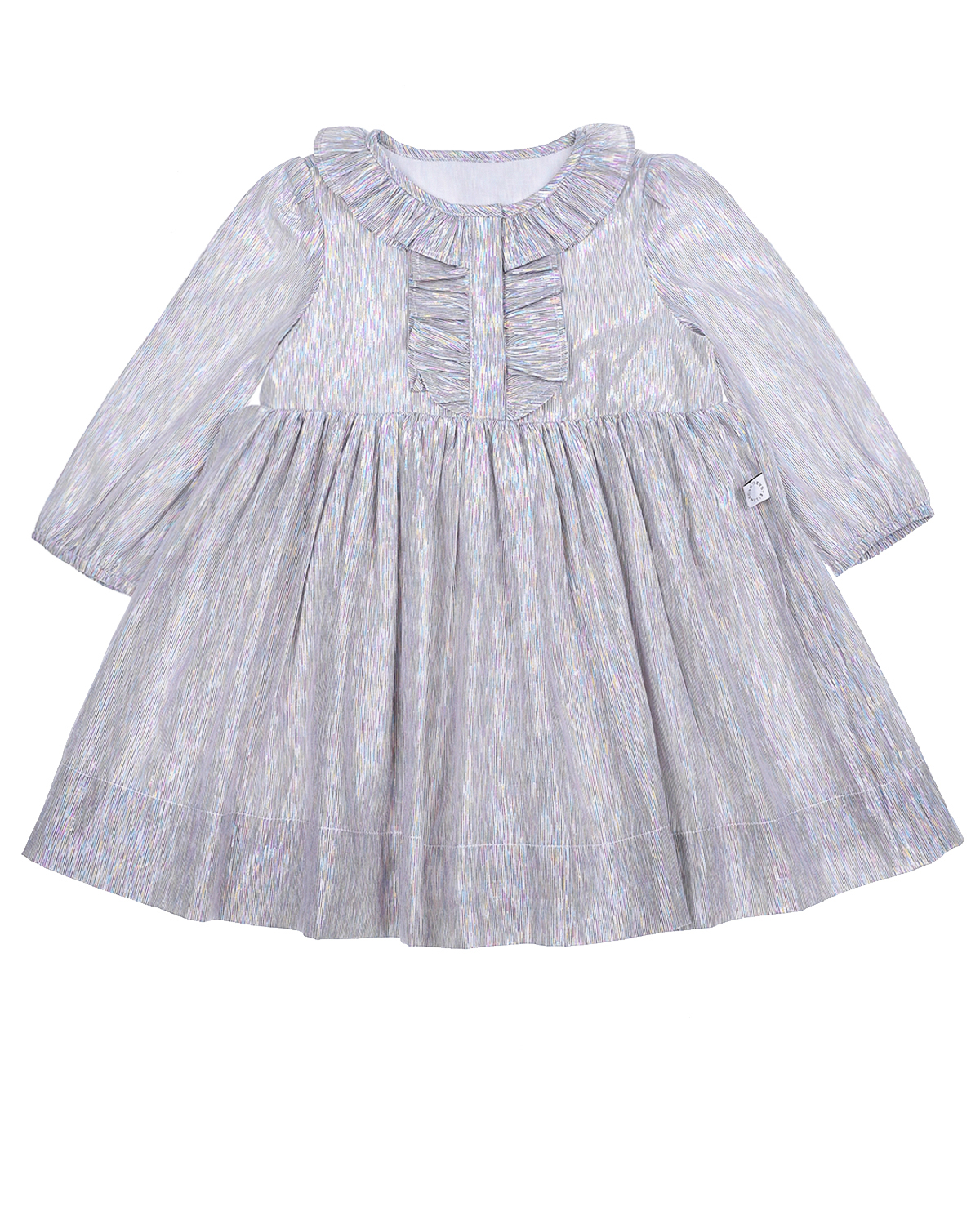 Серое платье с оборками Stella McCartney детское, размер 80, цвет серый - фото 1