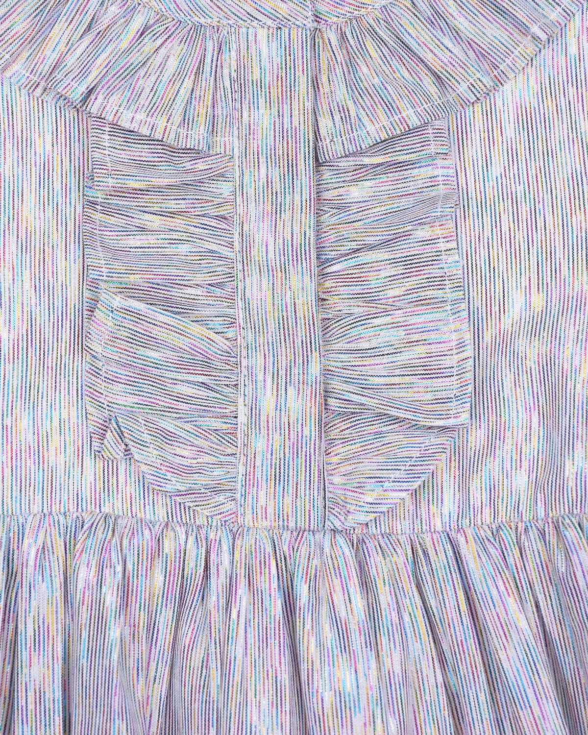 Серое платье с оборками Stella McCartney детское, размер 80, цвет серый - фото 3