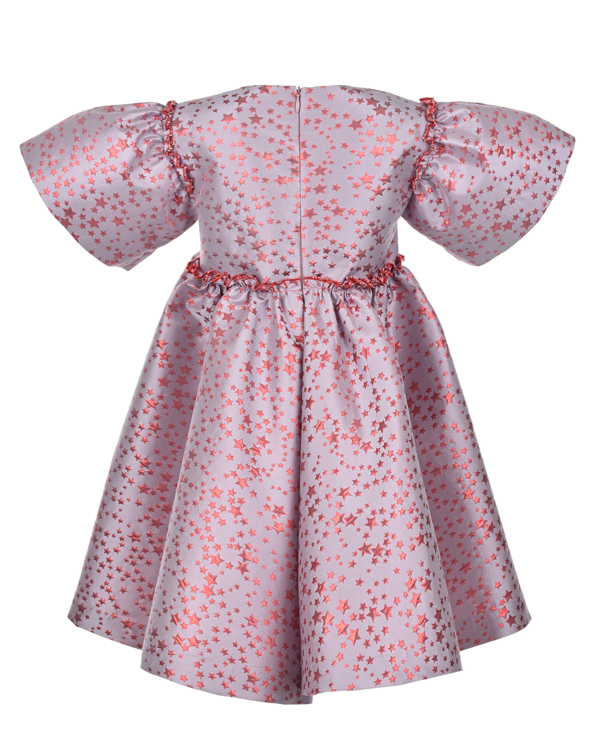 Жаккардовое платье с декором в форме звездочек Zhanna&Anna, размер 104, цвет розовый - фото 2