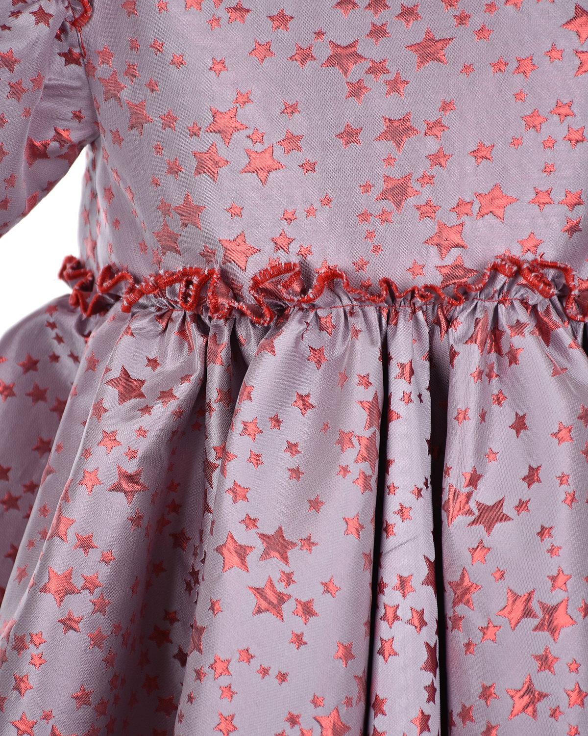 Жаккардовое платье с декором в форме звездочек Zhanna&Anna, размер 104, цвет розовый - фото 5