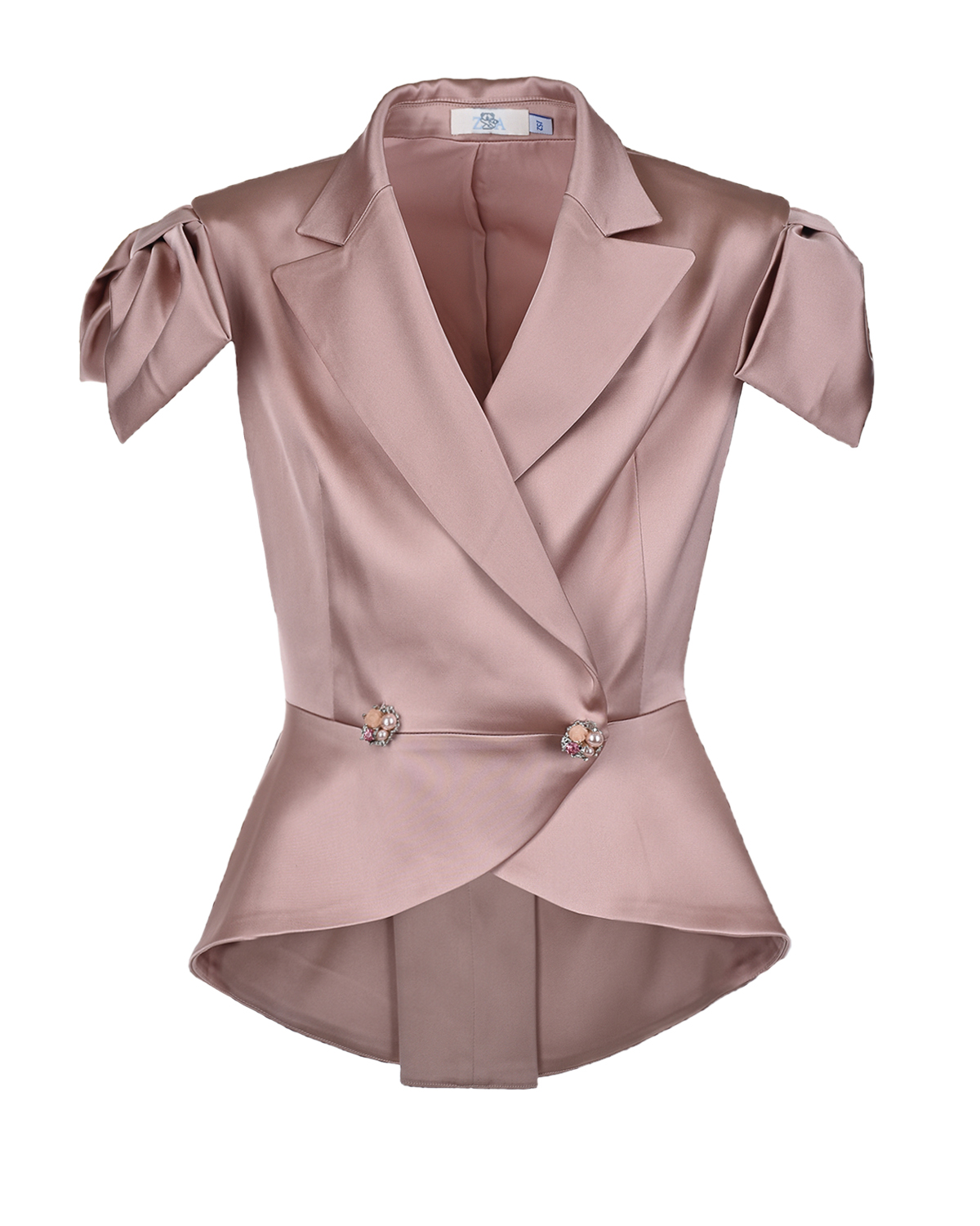 Комплект с атласным пиджаком и юбкой из фатина Zhanna&Anna, размер 140, цвет розовый - фото 5