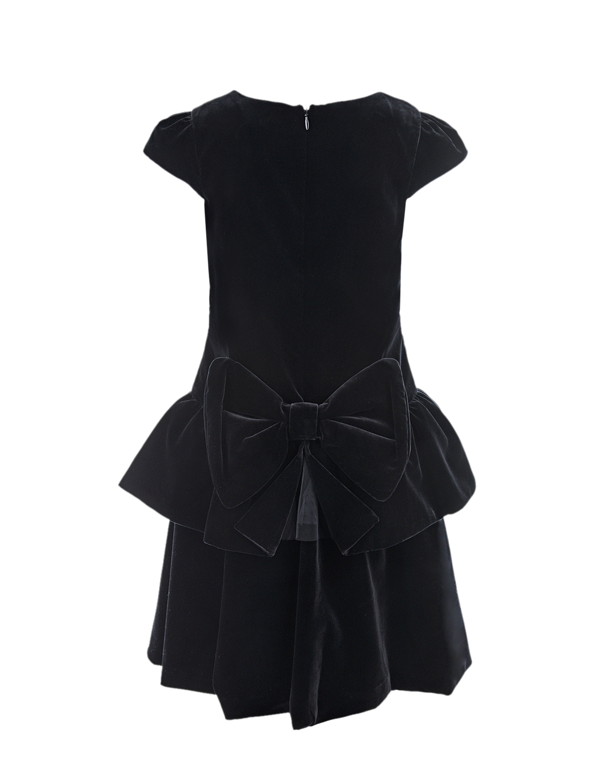Черное бархатное платье Moschino детское, размер 116, цвет черный - фото 2