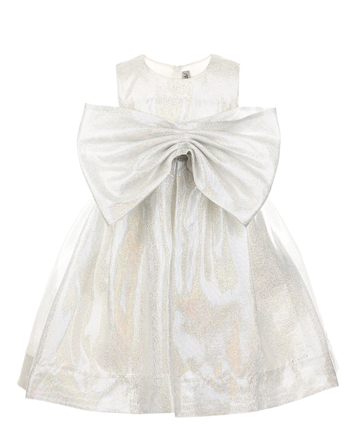 Белое платье с пышным бантом Simonetta детское, размер 80, цвет нет цвета - фото 1