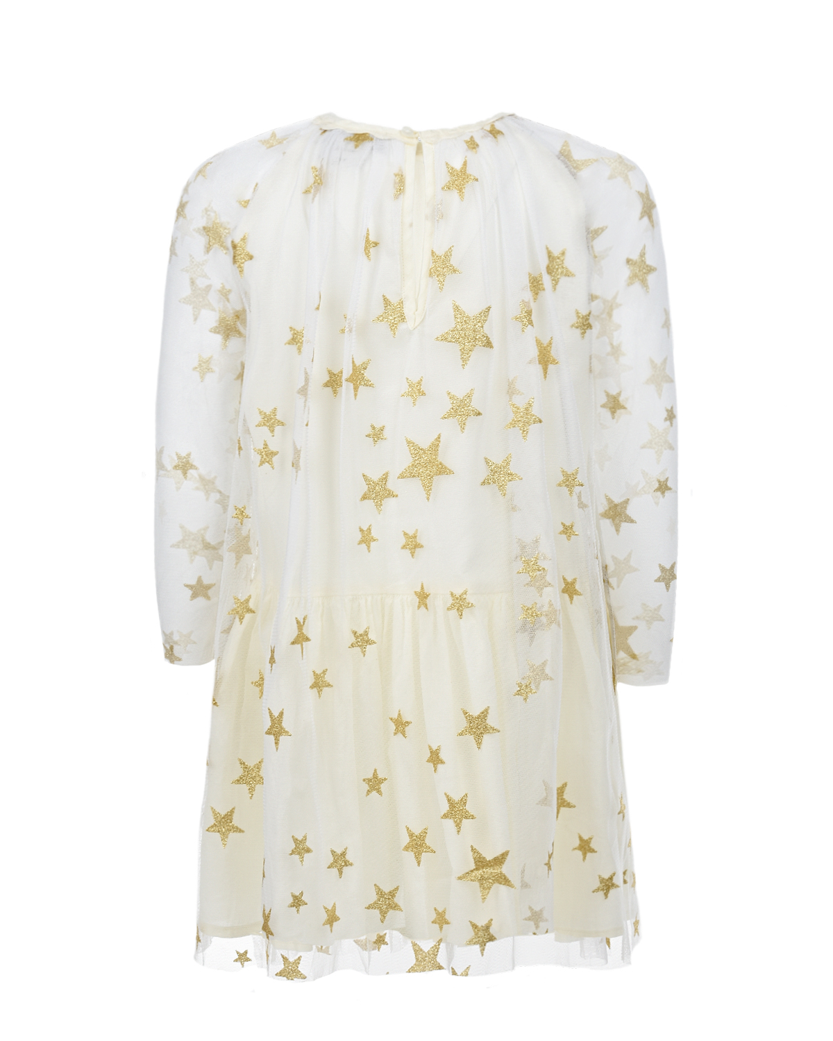 Белое платье с золотыми звездами Stella McCartney детское, размер 104, цвет белый - фото 2